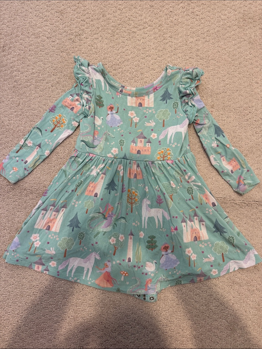 Little Sleepies Enchanted Fairytale Ruffle Sleeve Dress with Bodysuit 18-24m